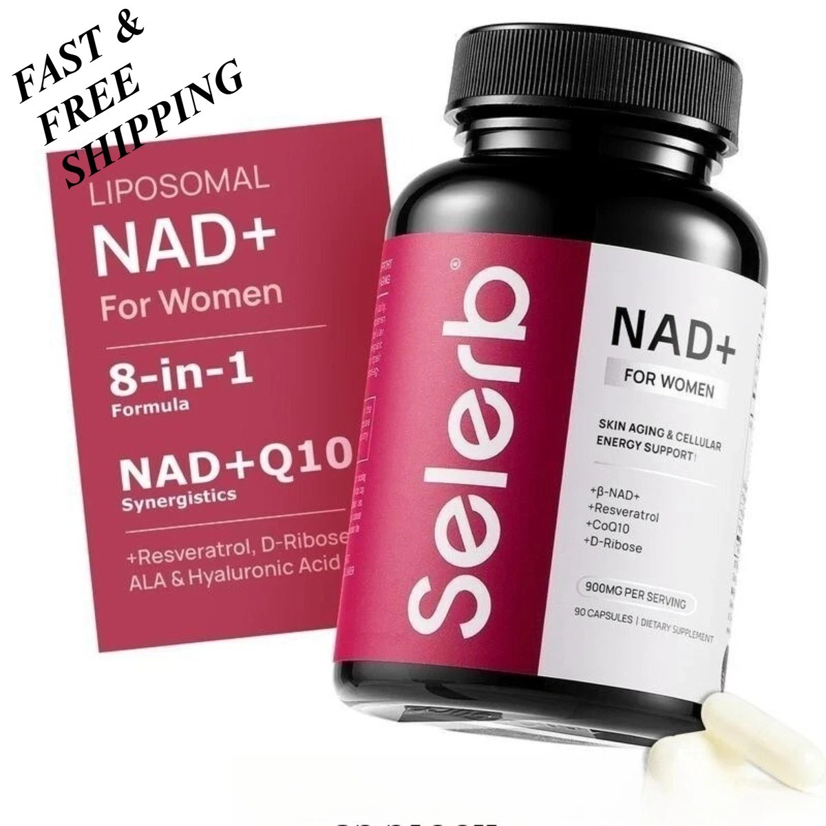 2 BOTTLES-Selerb 60 Supplement for – Women Cellular Renewal&Energy Support, NAD+