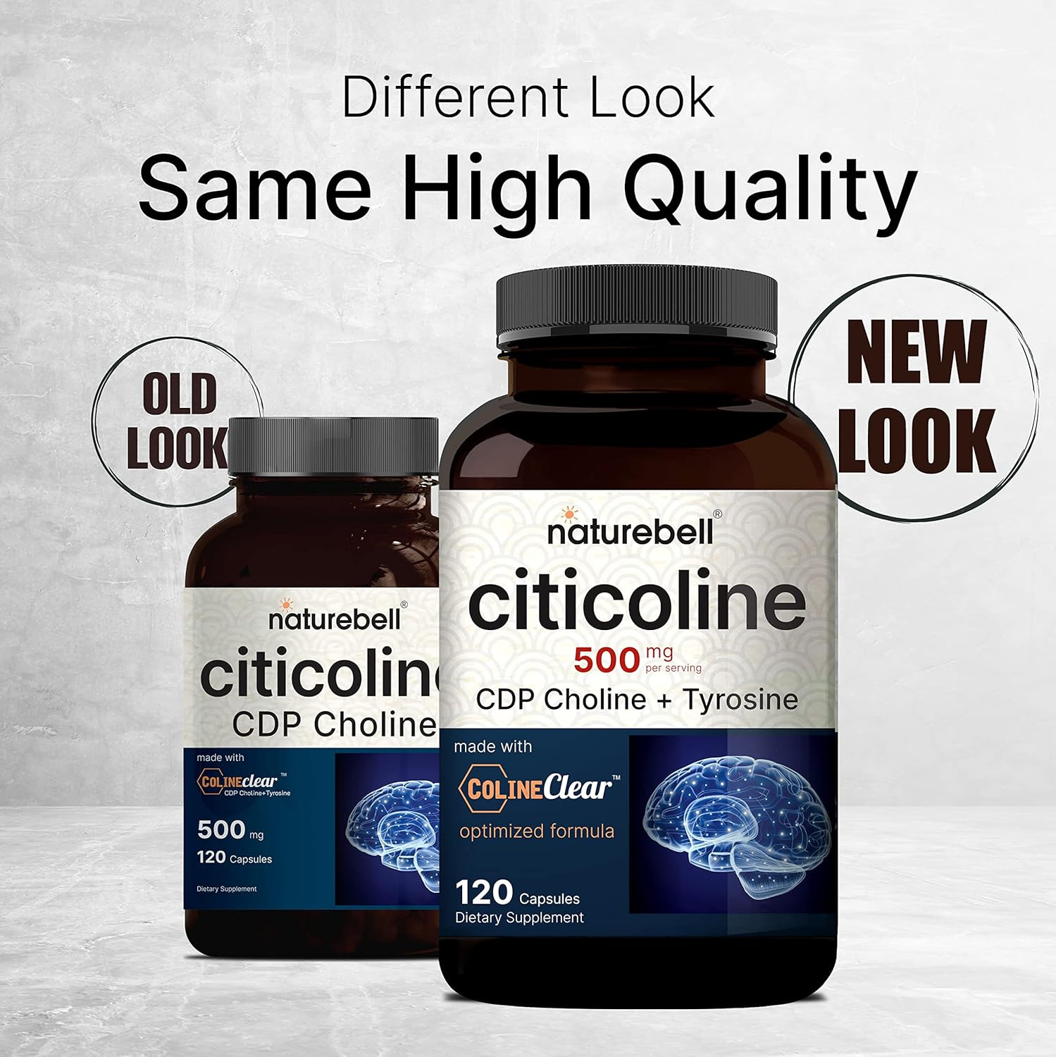 Naturebell Citicoline CDP Choline 500Mg with Tyrosine 50Mg, 120 Capsules