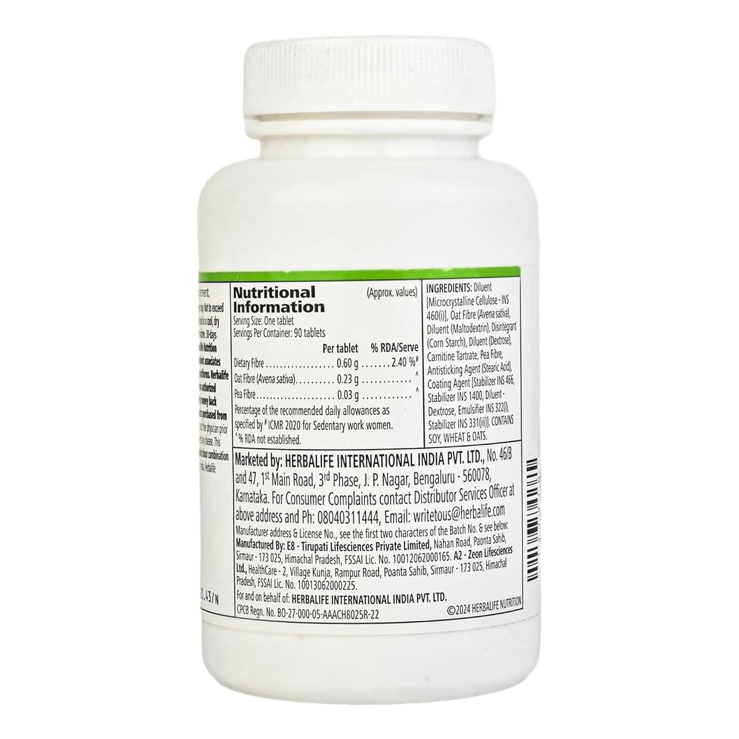 Herbalife Activated Fibre 90 Tablets Support Digestive Health Free SHIP