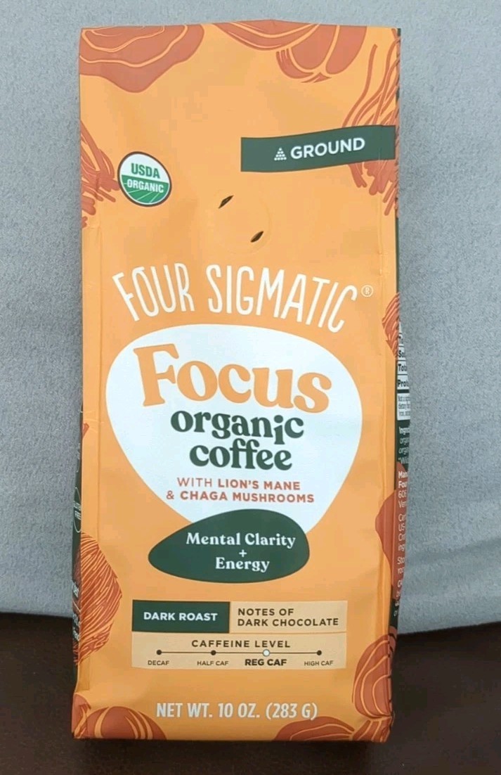 Four Sigmatic Focus Organic Coffee – 10oz Ground with Lion’s Mane & Chaga