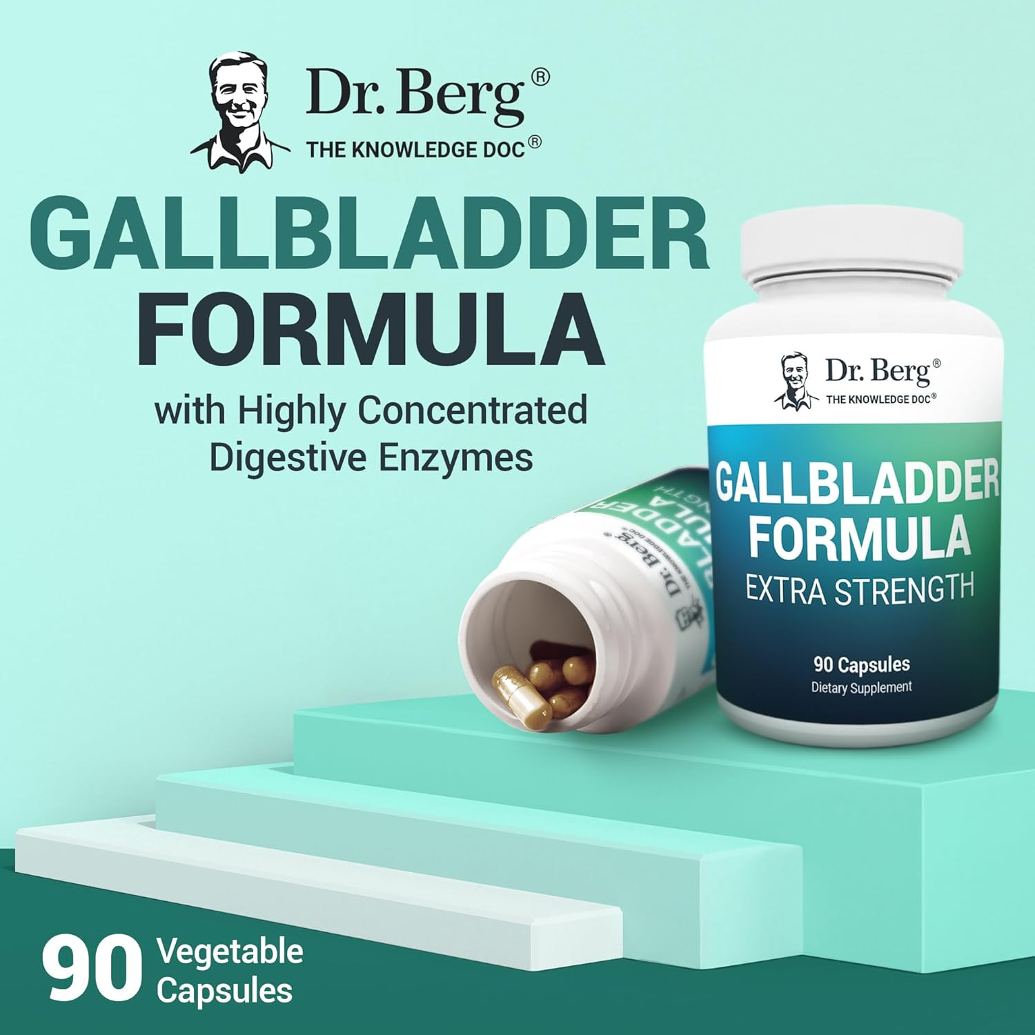 Dr. Berg Gallbladder Formula Extra Strength – with Ox Bile Powder and Conjugated
