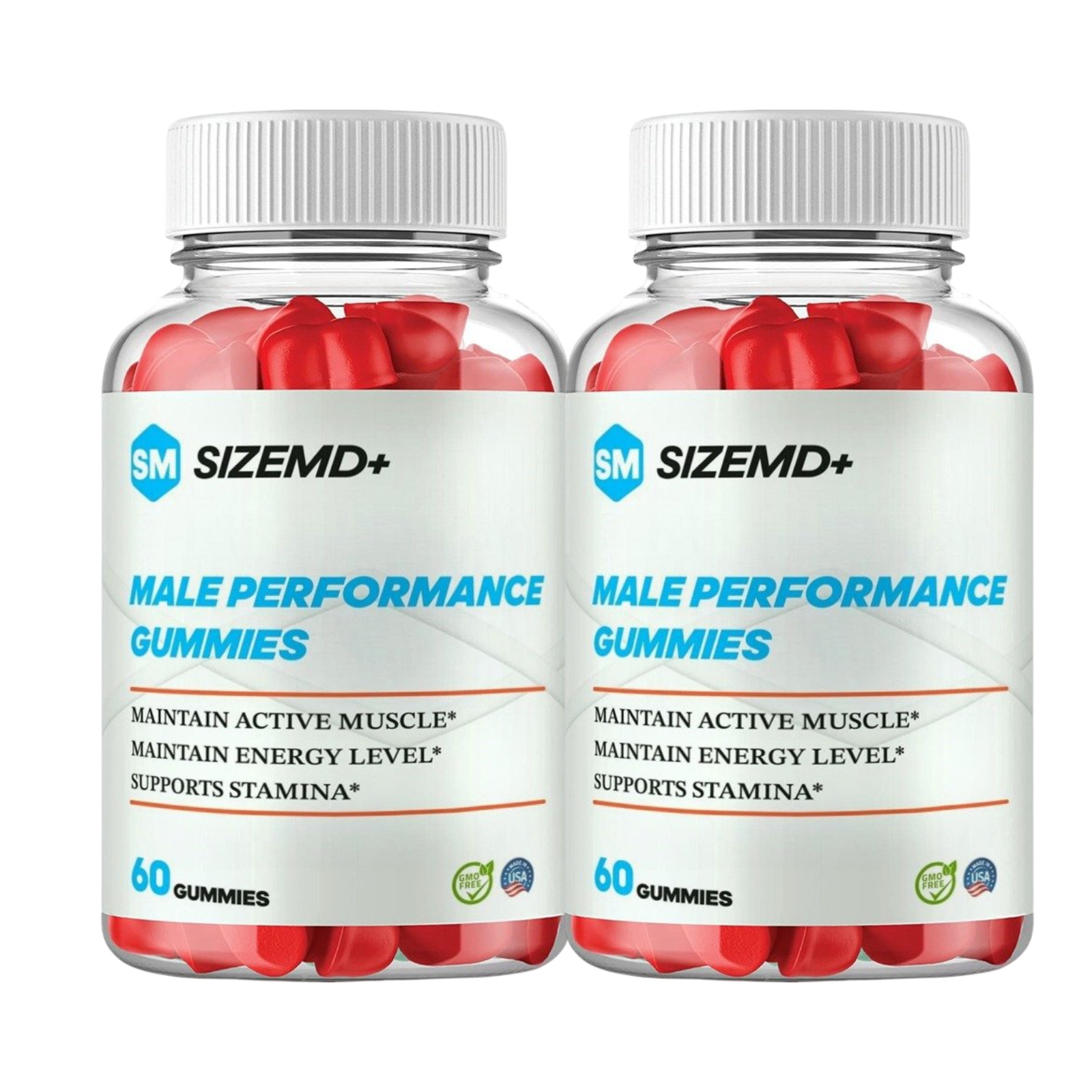 2-Pack SizeMD+ Male Gummies – Size MD for Men Vitamin Supplement – 120 Gummies