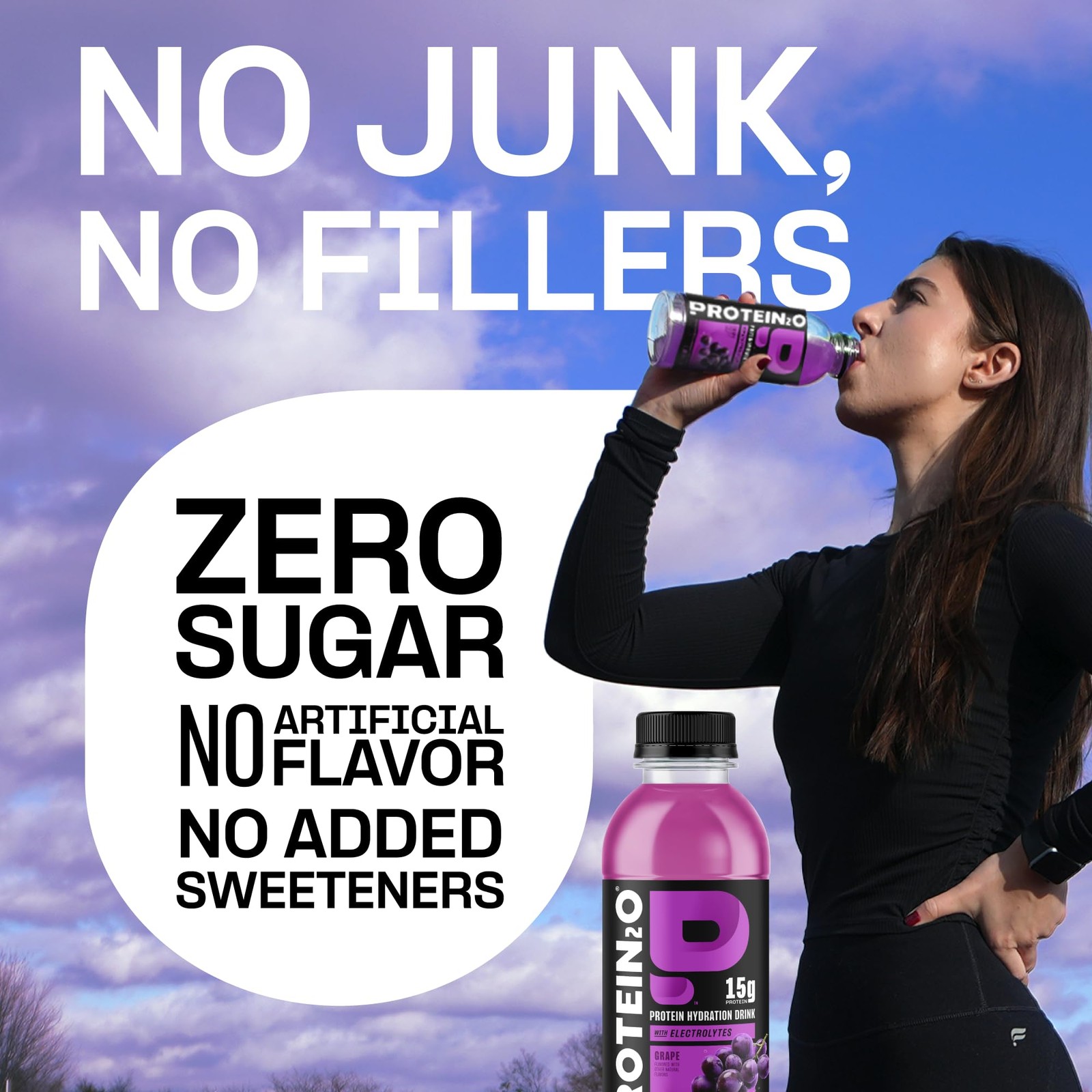 Protein2o 2in1 Clear Whey Protein & Electrolyte Beverage, 15g Protein, Gluten…
