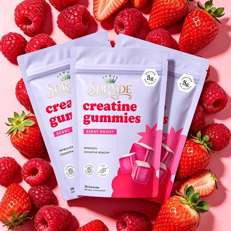 3 pack of Bloom Creatine Monohydrate Nutrition Gummies Berry Boost Flavor