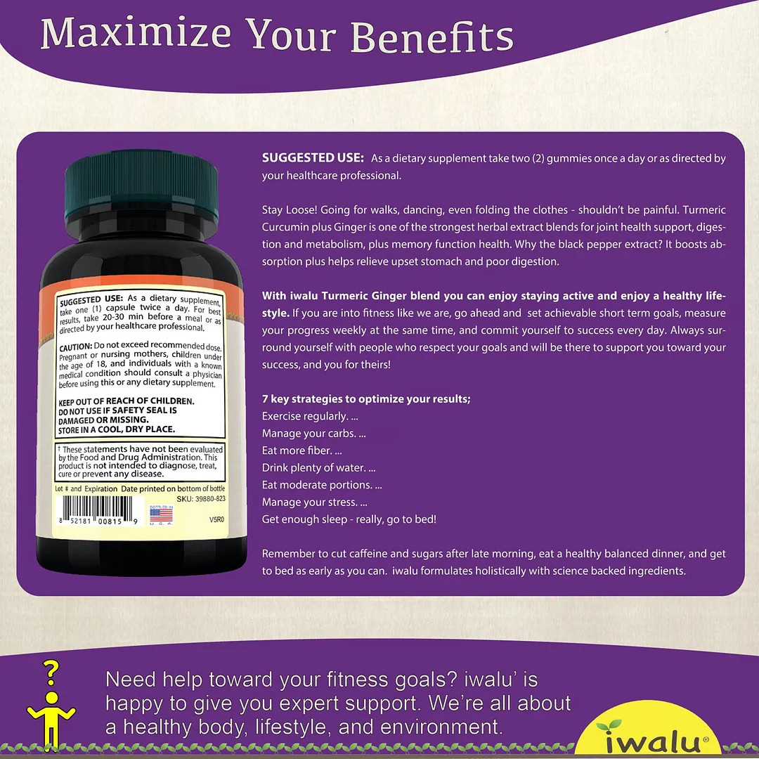 Turmeric Cucurmin | Best Supplement Capsule Pill Men Women FREE SHIP